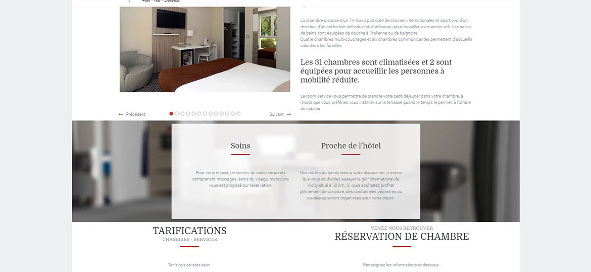 le clos st eloi responsive design hotel restaurant séminaire puy de dôme réservation en ligne chambre