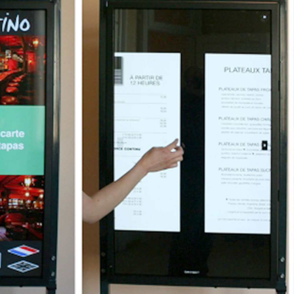 porte menu video tactil restaurant carte INFO PLUS création site web epinal